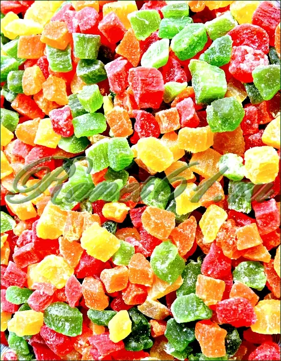 Ананас-кубики микс мелкий 3/5 (1кг)